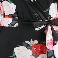Woobling női Maxi ruhák ujjú hosszú ruha szexi Nyári strand Sundress női Csipke fel Boho Fekete XL