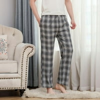 Pretty Comy Férfi Alkalmi kockás pizsama nadrág férfi laza pamut Lounge alvás PJ fenék