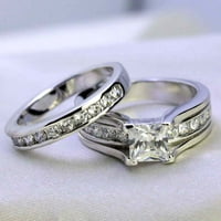 ringheart megfelelő gyűrűk ő és a gyűrűk pár gyűrűk hercegnő vágott AAA CZ jegygyűrű készletek neki és a férfiak és