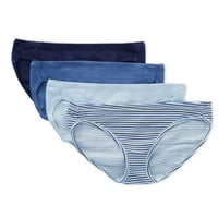 Hanes Ultimate Ohio női Pamut Stretch Cool Comfort 6 Bikini Fekete