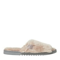 Dearfoams Womens Plush Fau Shearling Slide valódi Suede Trim papucsokkal