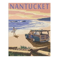 Nantucket, Massachusetts, fás a tengerparton