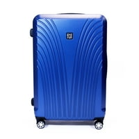 Görbe geo kibővíthető fonó gördülő poggyász bőrönd, ABS kemény tok, egyenes, éjfél