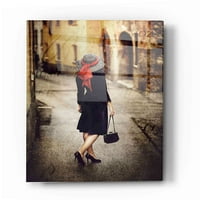 Alissa Rosenberg epikus művészete Olasz Hölgy, akrilüveg Falművészet, 16 x24