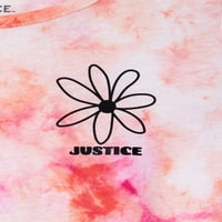 Justice Girls nyakkendőfesték nyakkendő-előlap grafikus póló, Méretek 4- & Plus