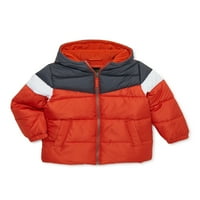 iXtreme Boys csíkos Hüvely Colorblocked Puffer kabát, méretek 4-18