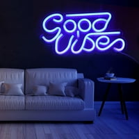 Jó vibrafon Neon Sign, neonfények hálószoba fali dekorációhoz, kék LED Neon jelek