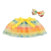 Lányok Gyerekek Szivárvány Pettiskirt Divat Lányok Gyerekek Petticoat Rainbow Pettiskirt Bowknot Szoknya Tutu Cirkusz