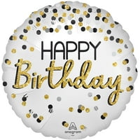 Fekete Ezüst Arany Születésnapi Fólia Mylar Balloon-Party Kellékek Dekorációk