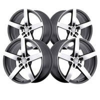 NYÍL 18X9. 25ET 66.56 CB GUNMETAL W TÜKÖR VÁGOTT ARC KERÉK