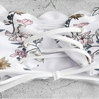 Női fürdőruhák virágos csipkés csipkés Bandeau Bikini Push-Up fürdőruha fürdőruhák Bikini készletek