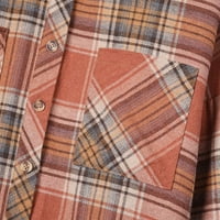 Valentin nap Clearance értékesítési nők kockás nyomtatás kardigán kabát őszi kültéri Plusz méretű felsőruházat ing