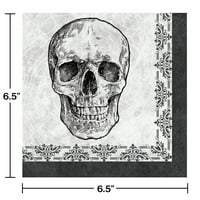 Kreatív átalakító Halloween koponya papír 6.5 Szalvéták, szám