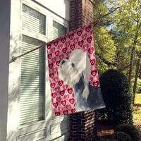 Caroline kincsei SS4503-zászló - szülő Dandie Dinmont Terrier szívek szeretik a Valentin-napi zászlót, Többszínű