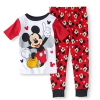 Mickey Mouse Mickey kisgyermek fiú pamut szorosan illeszkedő pizsamák, szett