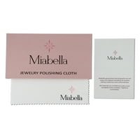 Miabella női 1- Carat T.G.W. Aquamarine White Topaz és Diamond Accent 10KT fehérarany vintage menyasszonyi készlet