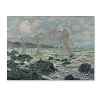 Védjegy Képzőművészeti „Halászhálók a Pourville” vászon művészete Monet