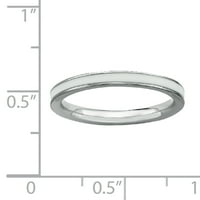 Ezüst Fehér Zománcozott Gyűrű