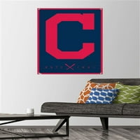 Cleveland Baseball csapat-logó fali poszter Pushpins, 22.375 34