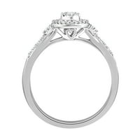 A szerelem színe karátos T.W. Gyémánt ígéret gyűrű 10 k fehéraranyban