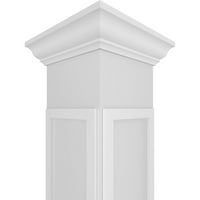 Ekena Millwork 10 w 10'h kézműves klasszikus négyzet alakú nem társított X-board parasztház Fretwork oszlop W Crown