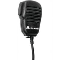 Midland AVPH váll hangszóró mikrofon Push-to-Talk gomb Kettős tűs csatlakozó, fekete