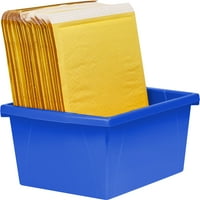 Store Gallon műanyag tároló Bin gyerekeknek, levél mérete, kék, 6-Pack