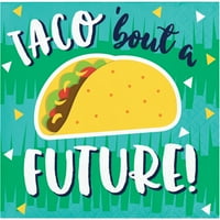 Fiesta Fun Taco Bout egy jövőbeli grad papír ital szalvéták száma a vendégeknek