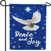 Béke Karácsonyi Kerti Zászló Fehér Béke Kétoldalas Üdülési Udvar Kültéri Dekoráció