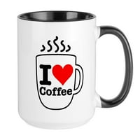 CafePress-I szív kávé nagy bögre-oz kerámia nagy bögre