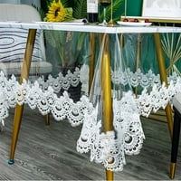 dosili átlátszó puha üveg terítő puha PVC lelógó terítő átlátszó hímzett négyzet terítő vízálló asztali szőnyeg