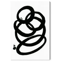 Wynwood Studio Absztrakt Wall Art vászon „Formas II” formák - fekete, fehér