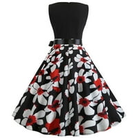 Női nyári ruha 50-es évek ruha ujjatlan Vintage kötőfék ruha 1950-es évek Rockabilly Party ruha