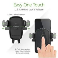 iOttie Easy One Touch vezeték nélküli Qi töltés műszerfal telefon tartó iPhone, Samsung Galaxy, Huawei, LG