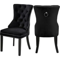 Meridian bútor Nikki 19.5H bársony étkező szék fekete