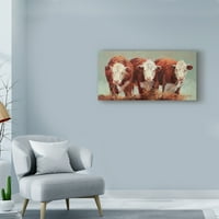 Védjegy képzőművészet 'három fajta tehén' vászon művészet Carolyne Hawley
