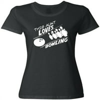 Inktastic ez a néni szereti Bowling csapokkal és labdával Női póló