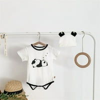 zuwimk Baby Boy Outfit készletek, baba póló és francia Terry rövidnadrág Outfit set to Little Kid White