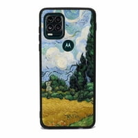 Vincent-Van-Gogh-búza-Field-with-Cypress telefon tok Moto G Stylus 5g Női Férfi Ajándékok, Puha szilikon stílusú Ütésálló-Vincent-Van-Gogh-búza-Field-with-Cypress