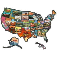 Állami utazási USA térkép Matrica, Egyesült Államok matricák Vinyl Térkép