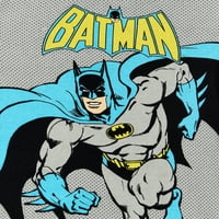 Batman fiú Pamut Rövid ujjú felső, Hosszú nadrág és rövidnadrág, 4 részes PJ szett, 4-10 méret