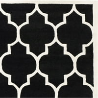 Átmeneti szőnyeg-Chatham-fekete elefántcsont-szín: fekete elefántcsont,Design: átmeneti, alak: Négyzet, Méret: 7 'L