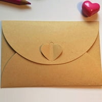Vintage Kraft papír boríték üres üzleti szív csattal tartó papír borítékok többcélú képeslap tárolására DIY kellékek