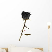 Fekete rózsa Fali matrica által Wallmonkeys Peel and Stick grafikus WM18787