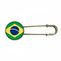 Brazília Nemzeti Zászló Dél-Amerika Ország Retro Fém Bross Pin Klip Ékszerek