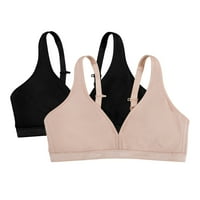 Fruit of the Loom Női Wirefree Pamut Bralette, 2-csomag, stílus-FT799PK