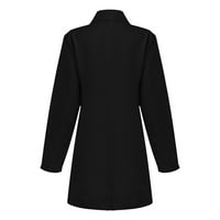 Női Molett Méretű Kabátok & Dzsekik Őszi Őszi Téli Kabátok Hosszú Ujjú Egyszínű Kétsoros Vékony Ruha Női Felsők
