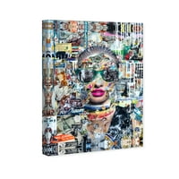 Wynwood Studio Fashion and Glam Wall Art vászon nyomtatványok „Katy Hirschfeld - Longnight” Portrék - Szürke, rózsaszín