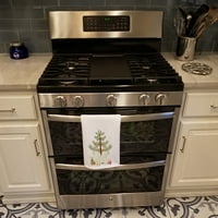 Spitz karácsonyfa fehér konyhai törölköző készlet