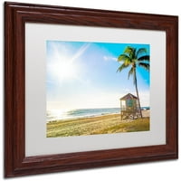 Védjegy Képzőművészet Florida Beach Palm Canvas Art készítette: Preston White Mat
